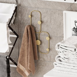 Wallity Ladybug-A Gancho de pared metálico dorado
